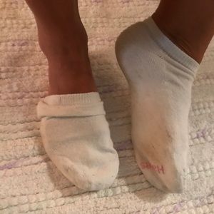 Used/Very Worn White Hooters Socks