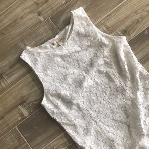Banana Republic | Cream Lace Sleeveless Top