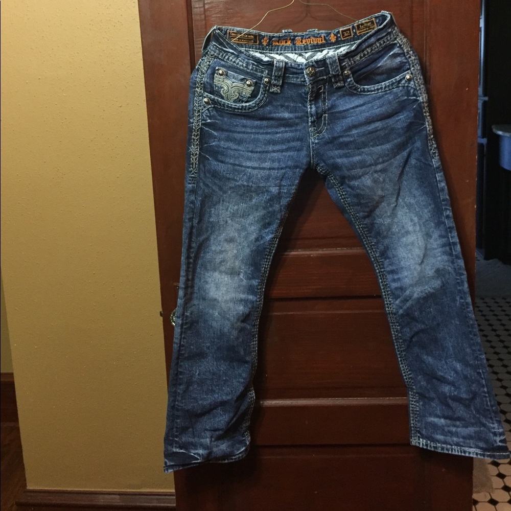 Rock revival men's jeans
