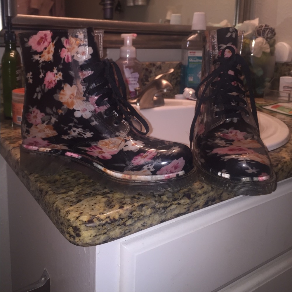 Floral Rain boots