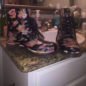 Floral Rain boots