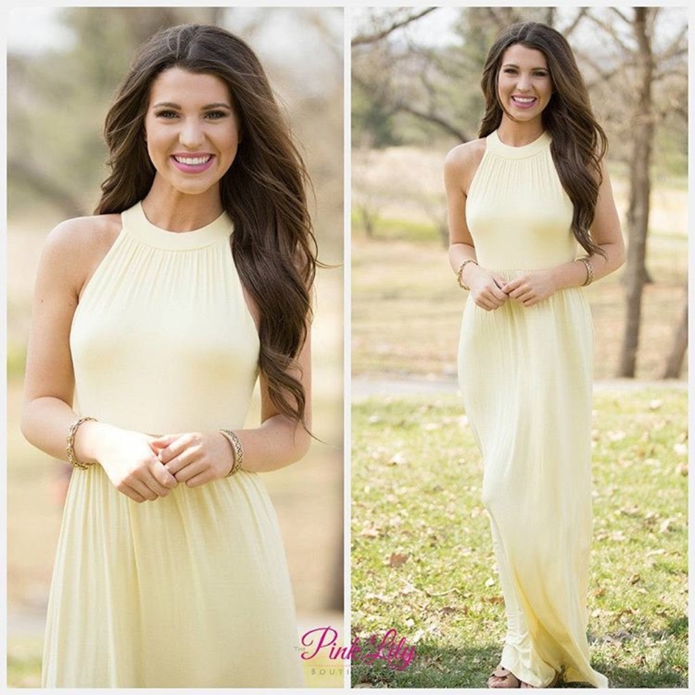 Yellow maxi dress