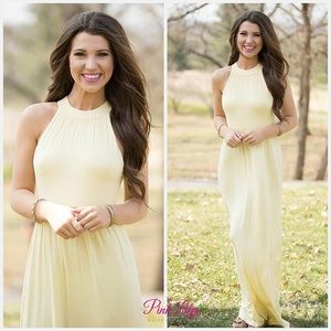 Yellow maxi dress