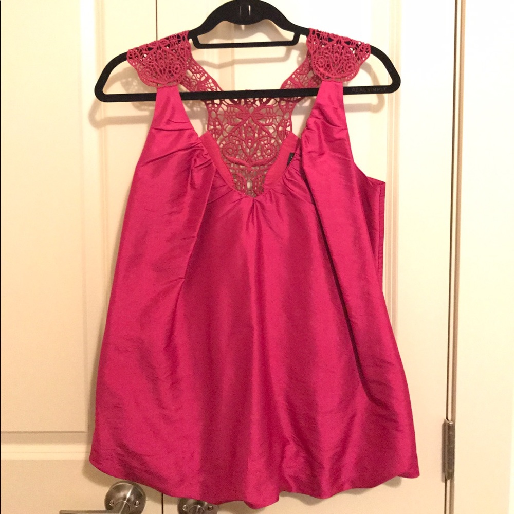Silk taffeta Top with bubble hem