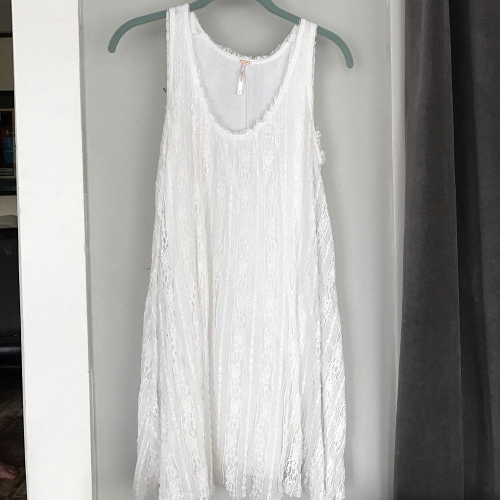 free people lace tank swing dress