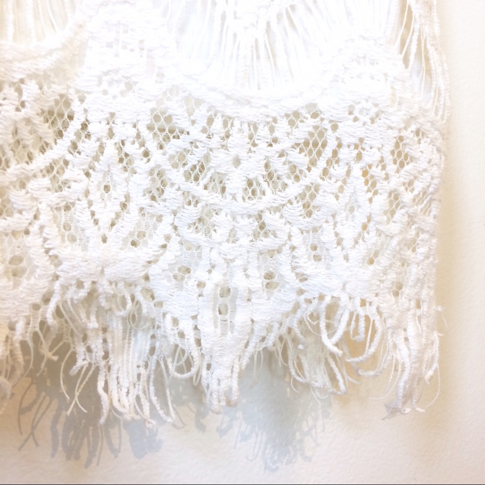 WET SEAL Ivory Lace Scoop Back Dress - Picture 3 of 6
