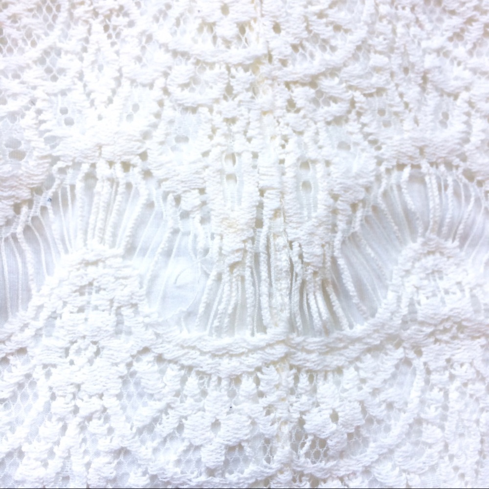 WET SEAL Ivory Lace Scoop Back Dress - Picture 6 of 6