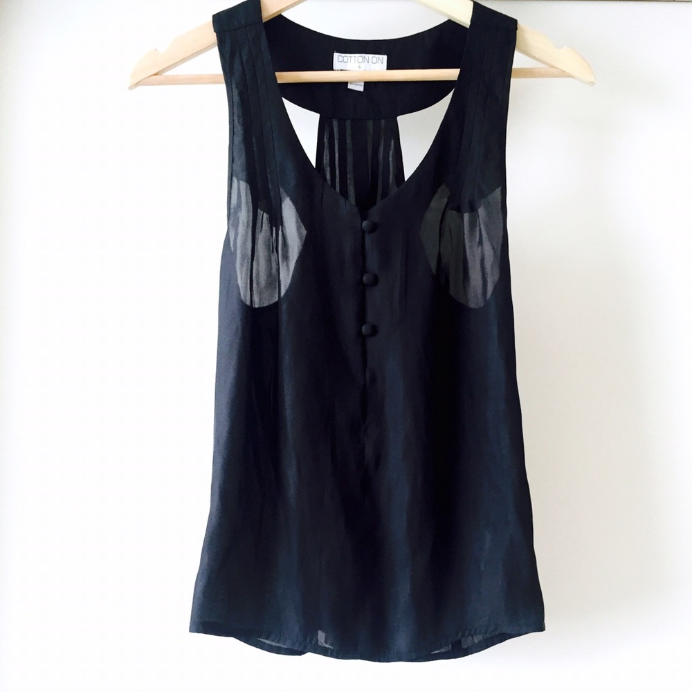 LAST CHANCE - Silky Black Tank