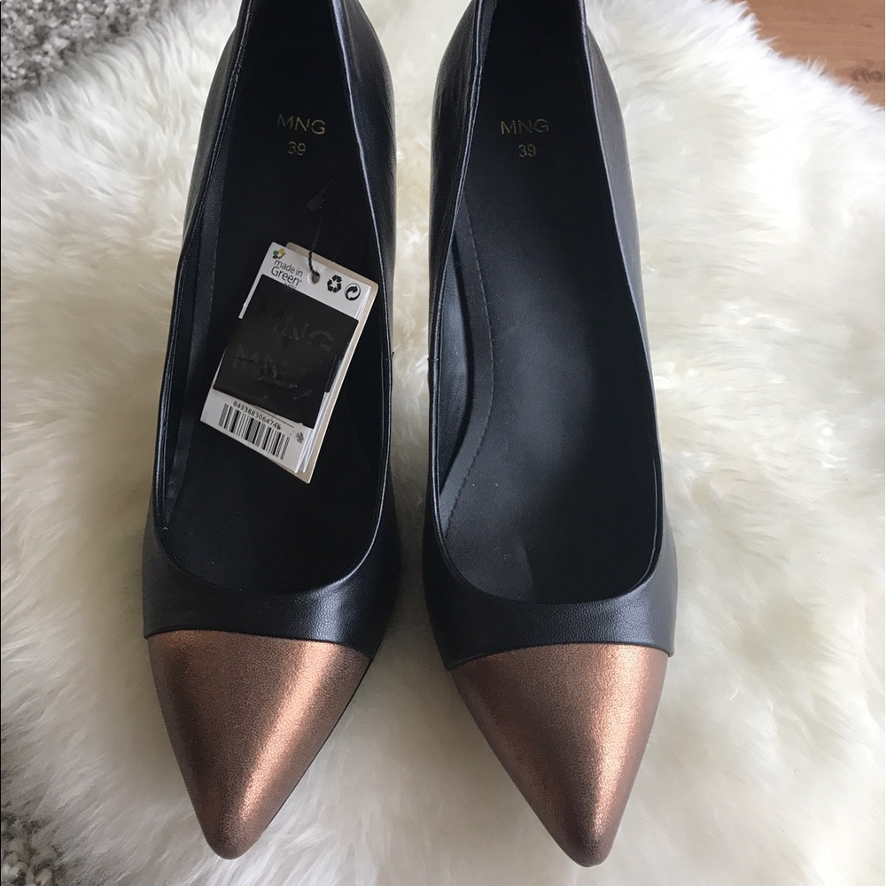 Mango - leather pumps with 4 inches heel