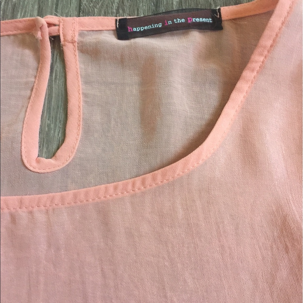 Flowy Hi-Lo Top Blouse Sheer Tunic - Picture 3 of 5