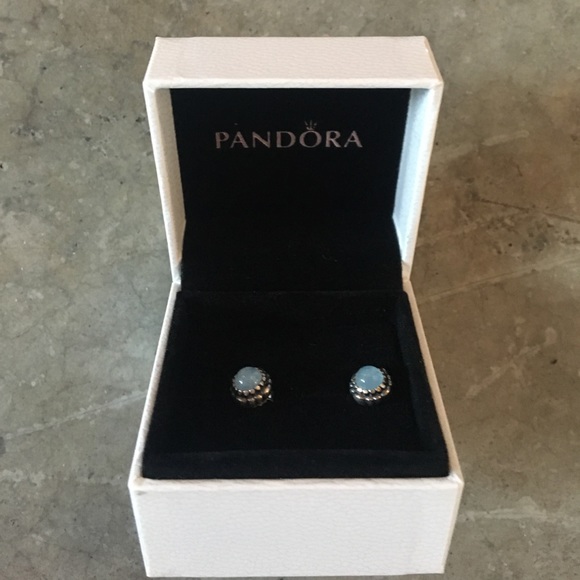 Pandora Jewelry - NWOT Pandora Birthday Blooms Stud Earrings - March