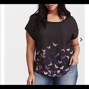 Torrid butterfly blouse
