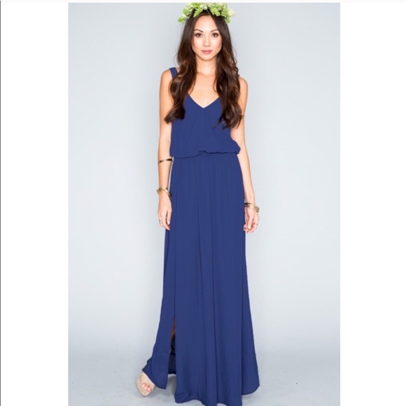 NWOT show me your mumu Kendall maxi rich navy - Picture 1 of 4