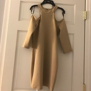 Bebe shoulder cut dress