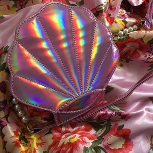 Holographic Pink Sea Shell purse Holographic Pink Sea Shell purse