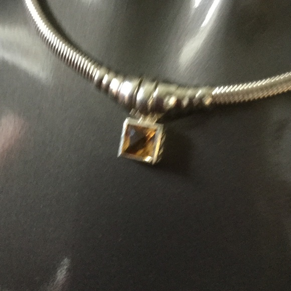 Elegant Lux Genuine Citrine Necklace