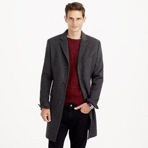 Ludlow Topcoat in wool-cashmere Charcoal