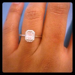 Genuine diamond wedding ring