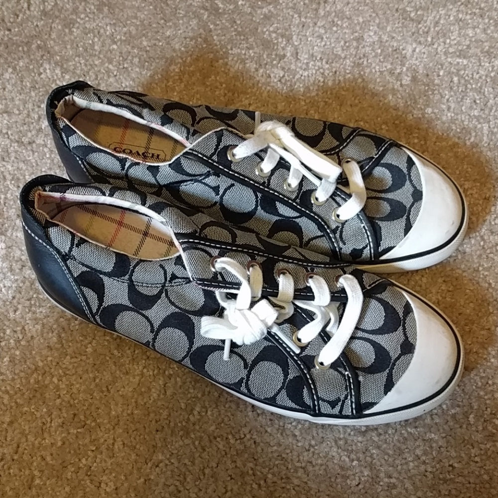 Black Coach Barrett sneakers, size 9.5