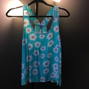 Floral racerback tank top
