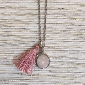 Pink Druzy Necklace NWOT