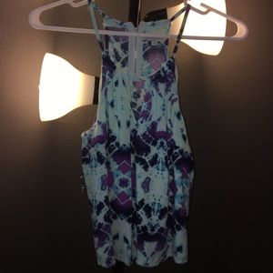 Tie-dye racerback tank top