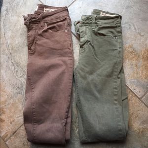 2 pairs of Pacsun high waisted skinny jeans