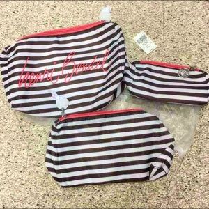 Henri Bendel set of 3 Travel bags in Coral