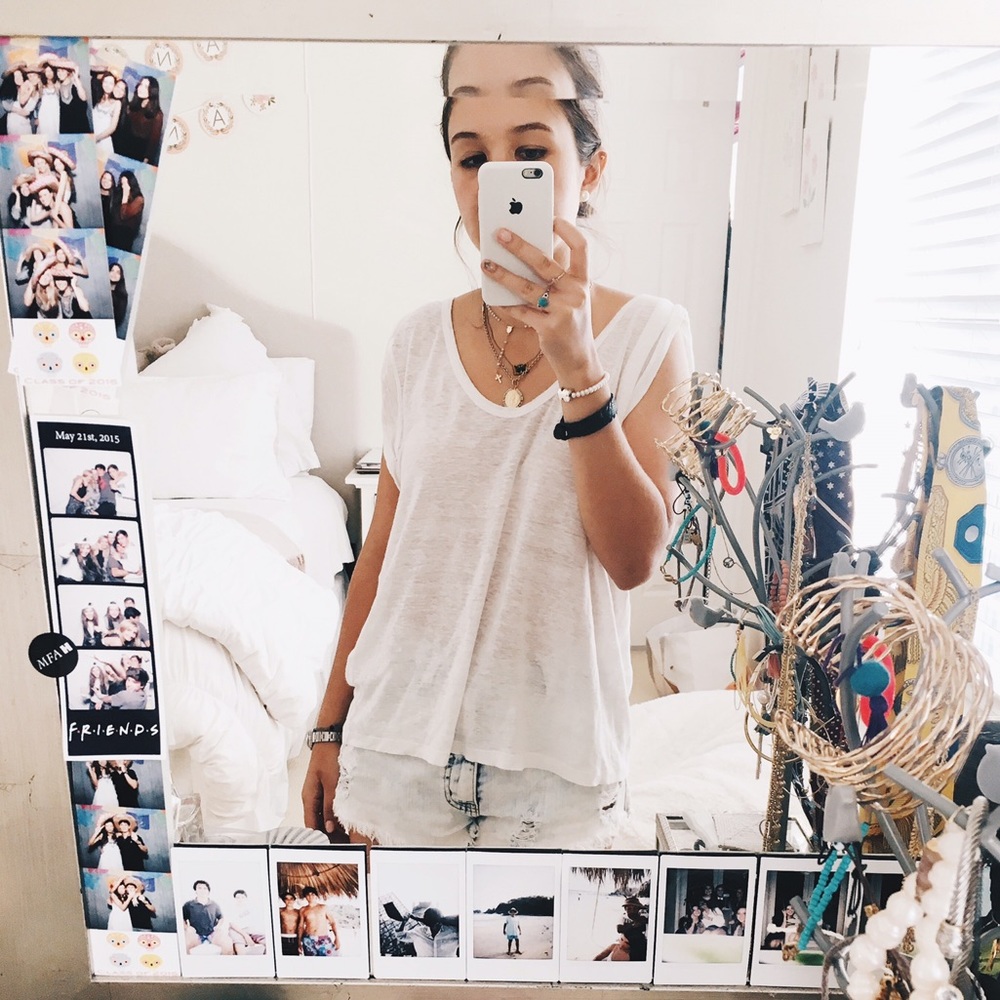 Joie White 100% Linen Tee