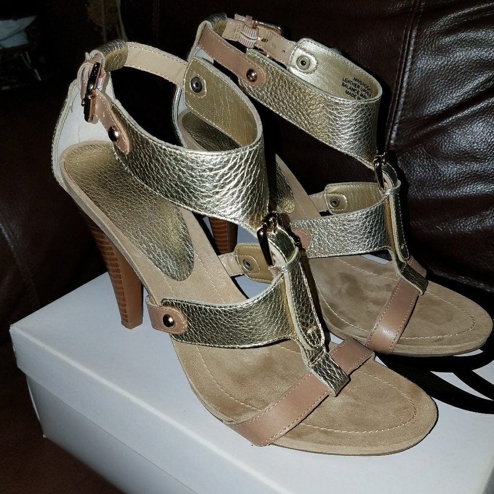 Nine West Gold Sandals / Heels ??