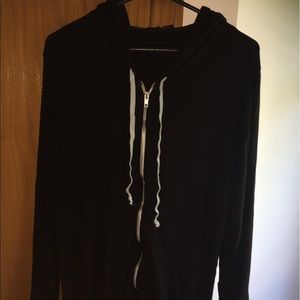 brandy melville - black zip up hoodie