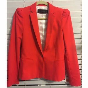 Zara office red blazer