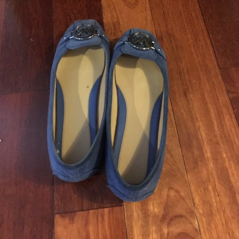 Michael kors blue suede shoes