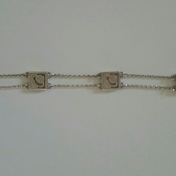 Saturn" Planet  Sterling Silver & blue link Bracelet - Picture 3 of 3