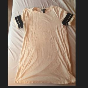 Basic white and black T shirt dress