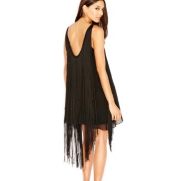 BCBGeneration Black Sleeveless Fringe Dress - Picture 2 of 8