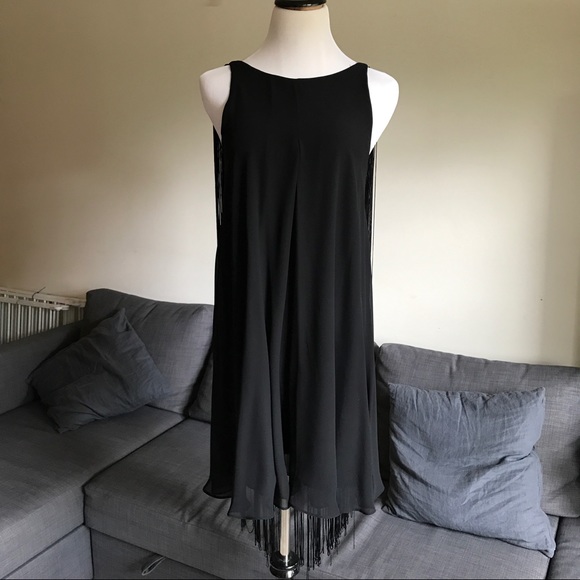 BCBGeneration Black Sleeveless Fringe Dress - Picture 3 of 8