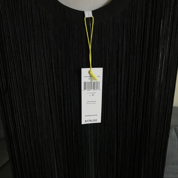 BCBGeneration Black Sleeveless Fringe Dress - Picture 7 of 8