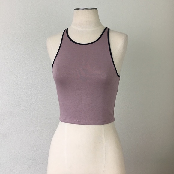 Madewell Tops - Madewell- Pale Thistle Track Crop Top SZ S NWT