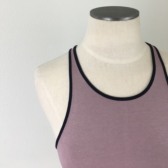 Madewell- Pale Thistle Track Crop Top SZ S NWT - Picture 2 of 5