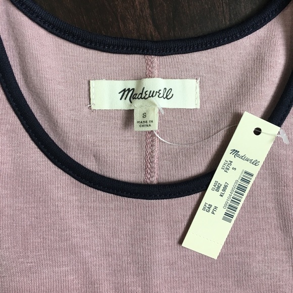 Madewell- Pale Thistle Track Crop Top SZ S NWT - Picture 5 of 5