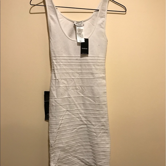 bebe Dresses & Skirts - 🆕Bebe white sleeveless stretch bodycon dress