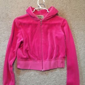 Kids Juicy Couture Velour Crop Zip-Up Jacket