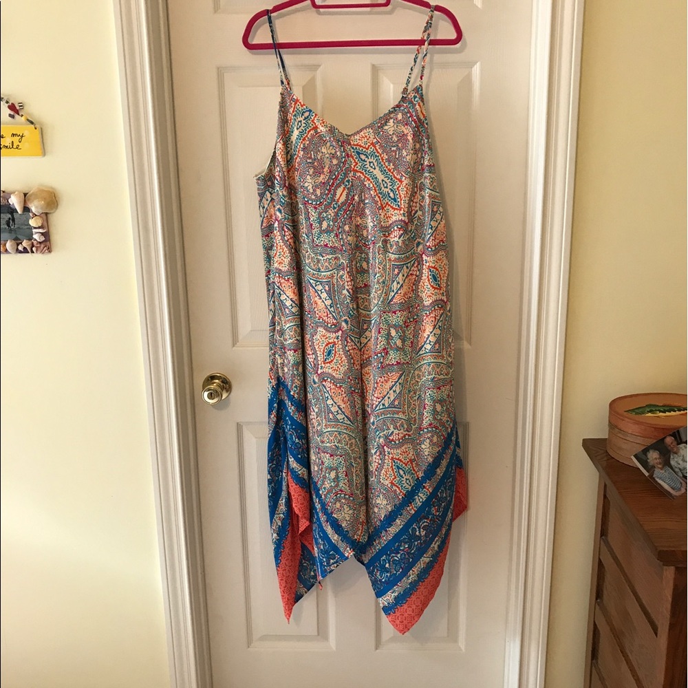 Charming Charlie's luxology xl sharkbite hem dress