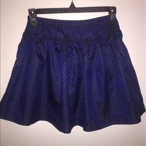 Blue and Black Checkered Skirt