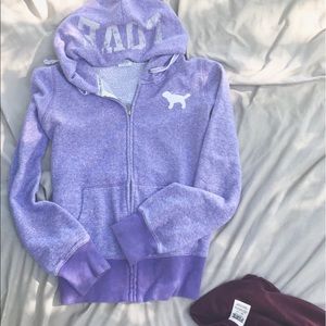 !!PINK!! Purple Zip Up Sweater/Hoodie