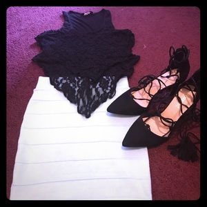 Black Lace Crop Top