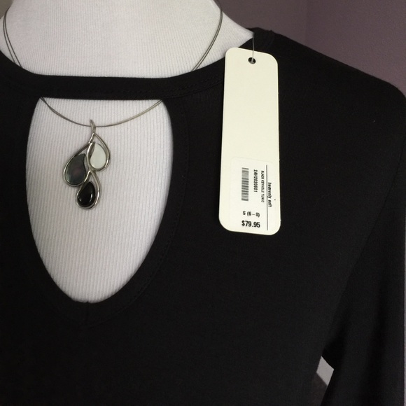 NWT Soft Surroundings Keyhole Tunic, Black, Small - Picture 2 of 6