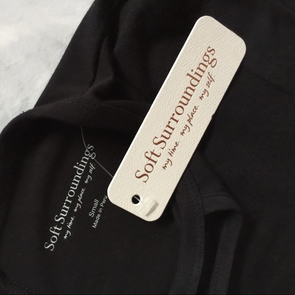 NWT Soft Surroundings Keyhole Tunic, Black, Small - Picture 5 of 6