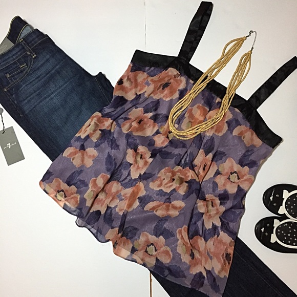 Daisy Fuentes Tops - Summer Sale! Daisy Fuentes Purple Floral Blouse